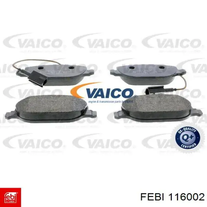 116002 Febi Pastillas freno traseras
