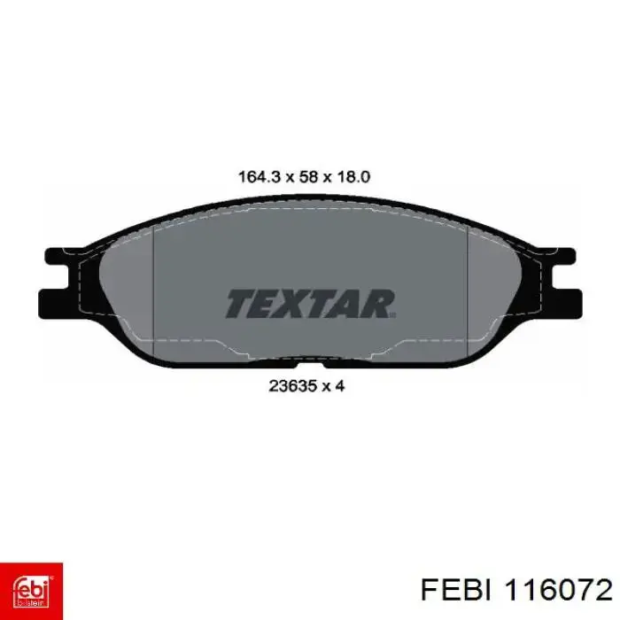 Pastillas de freno delanteras Ford XF2Z2001SA