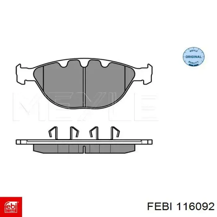 116092 Febi pastillas de freno delanteras