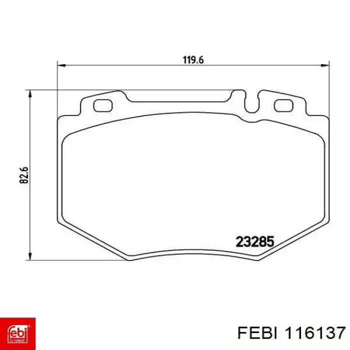 116137 Febi Pastillas delanteras