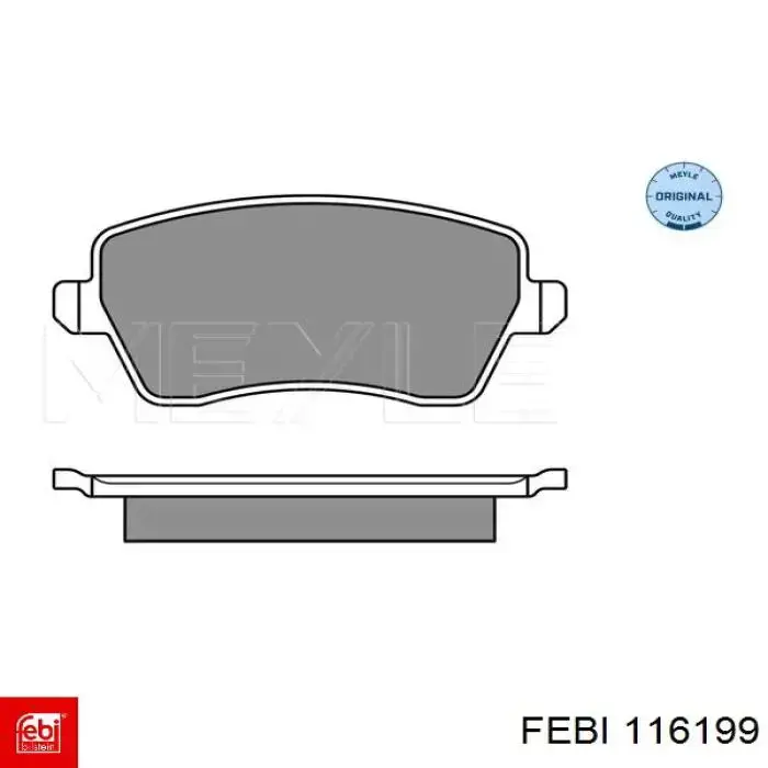 116199 Febi pastillas de freno delanteras