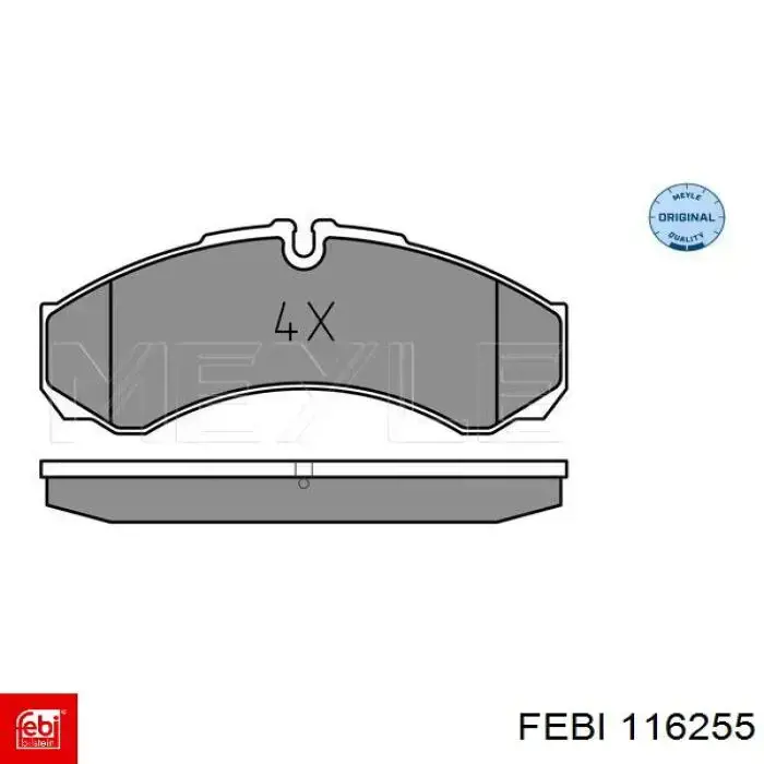 116255 Febi pastillas de freno traseras