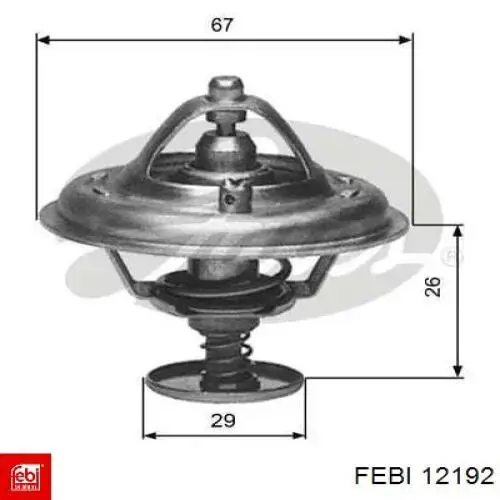 12192 Febi termostato, refrigerante