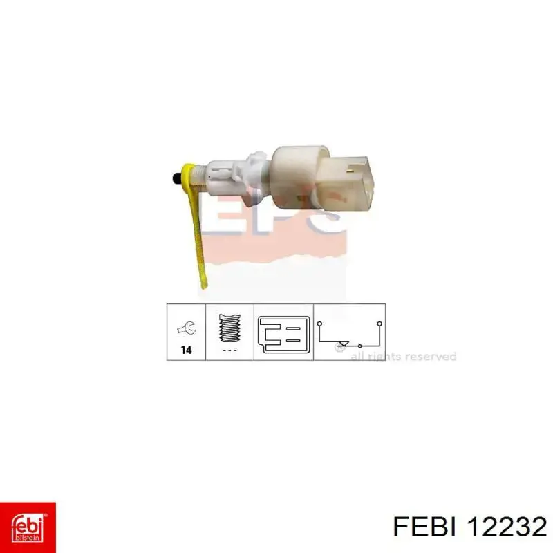 Interruptor de luz de freno Febi 12232 precio, desde 8,17 EUR