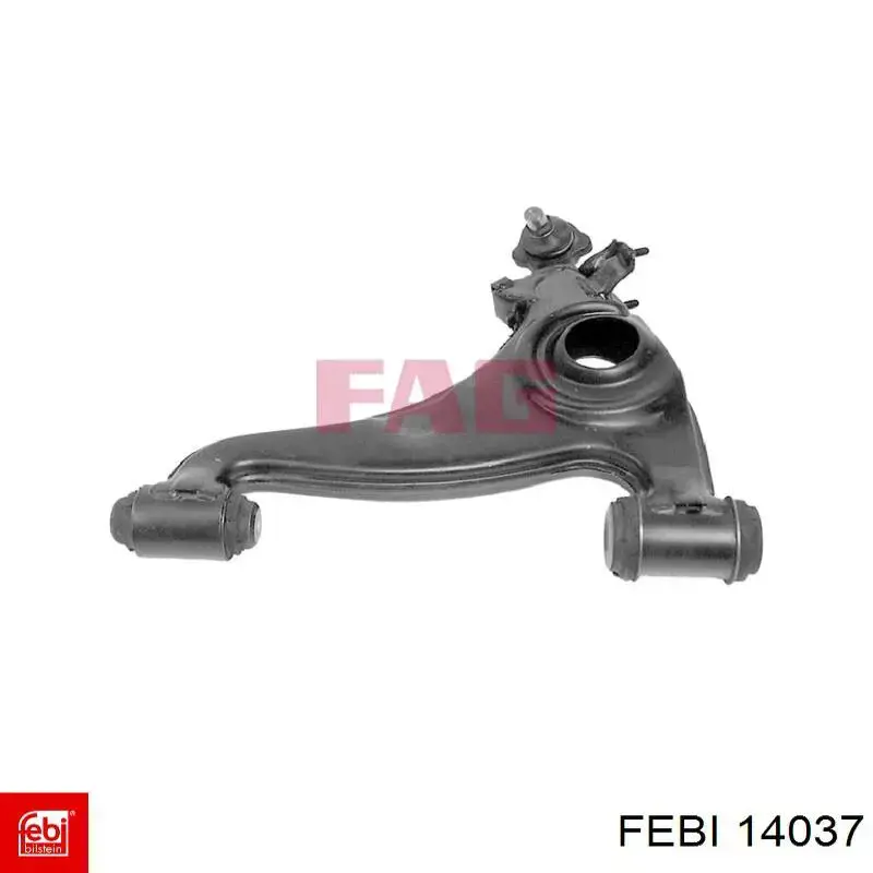 Brazo inferior derecho de la suspensión delantera A2013304107 Mercedes