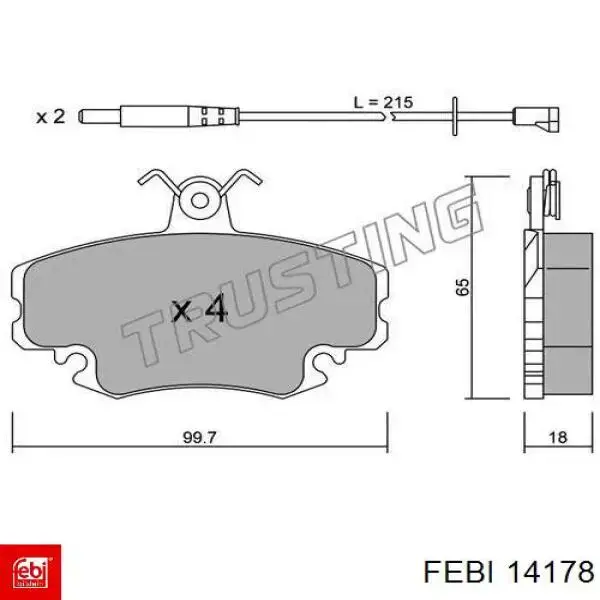 Acumulador hidráulico del sistema de frenos Febi 14178 precio, desde 290,04 EUR