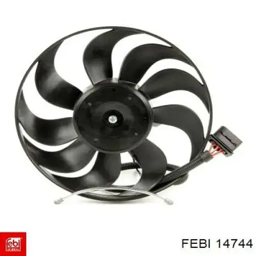 14744 Febi ventilador (rodete +motor refrigeración del motor con electromotor derecho)