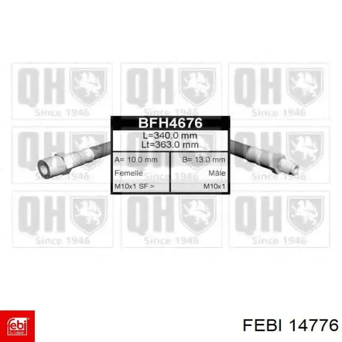 Latiguillos de freno delantero Febi 14776 precio, desde 7,79 EUR