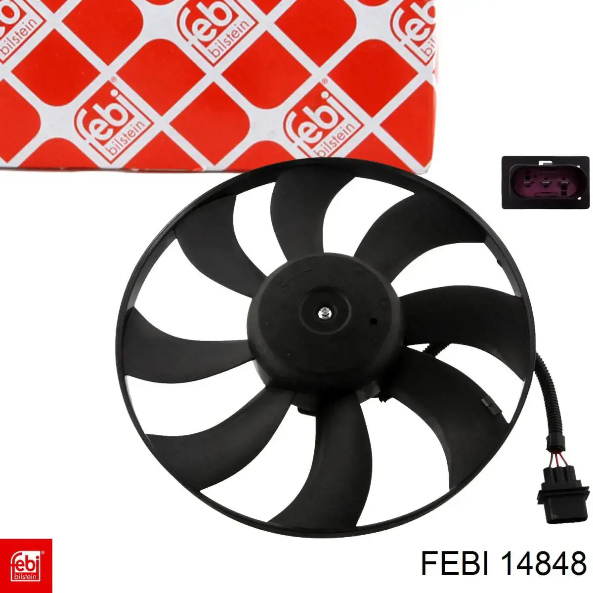 14848 Febi ventilador (rodete +motor refrigeración del motor con electromotor completo)