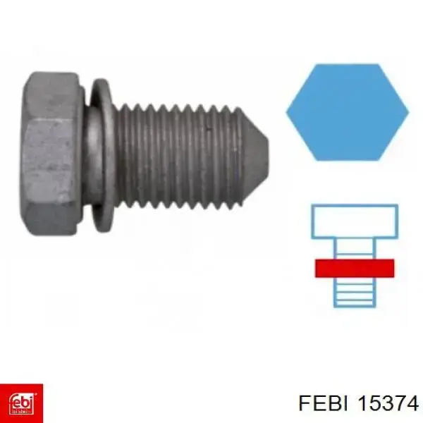 Tapón del cárter de aceite 15374 Febi