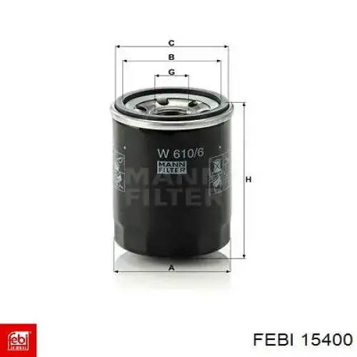 Comprar 15400 Febi Brazo inferior derecho de la suspensión delantera