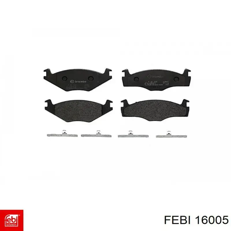 16005 Febi Pastillas delanteras