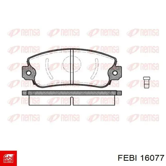 16077 Febi pastillas de freno delanteras