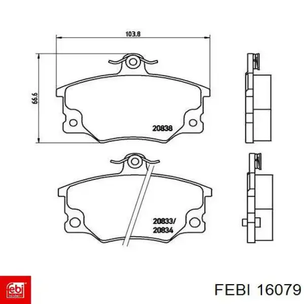 Pastillas de freno delanteras Fiat Tipo 160