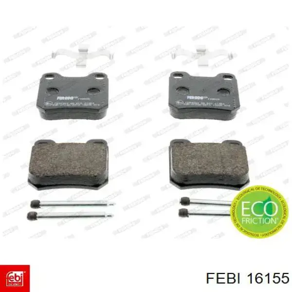 16155 Febi Pastillas freno traseras