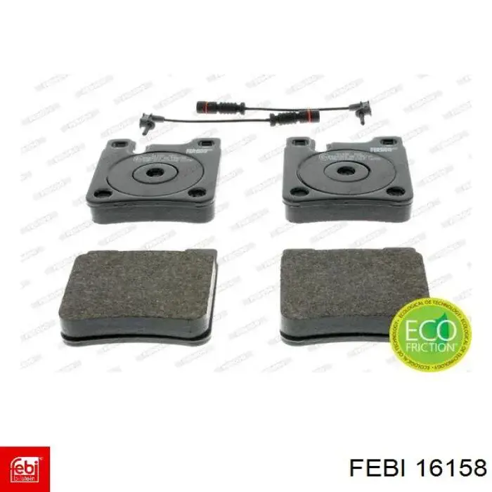 16158 Febi Pastillas freno traseras