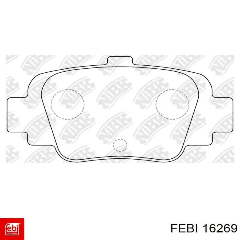 16269 Febi Pastillas freno traseras