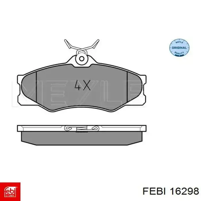 16298 Febi pastillas de freno delanteras