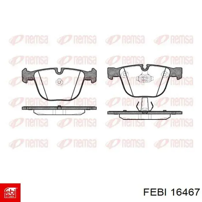 Pastillas traseras de freno Febi 16467 precio, desde 29,10 EUR