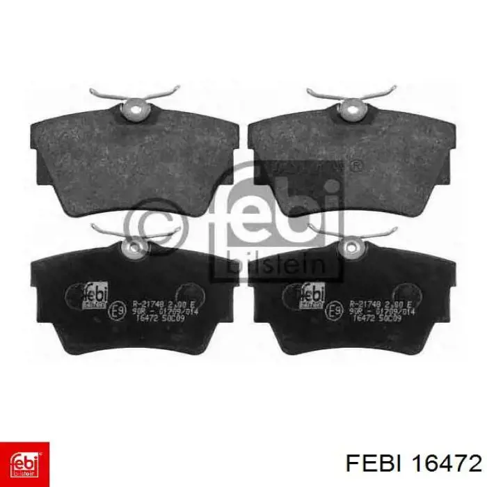 16472 Febi Pastillas freno traseras