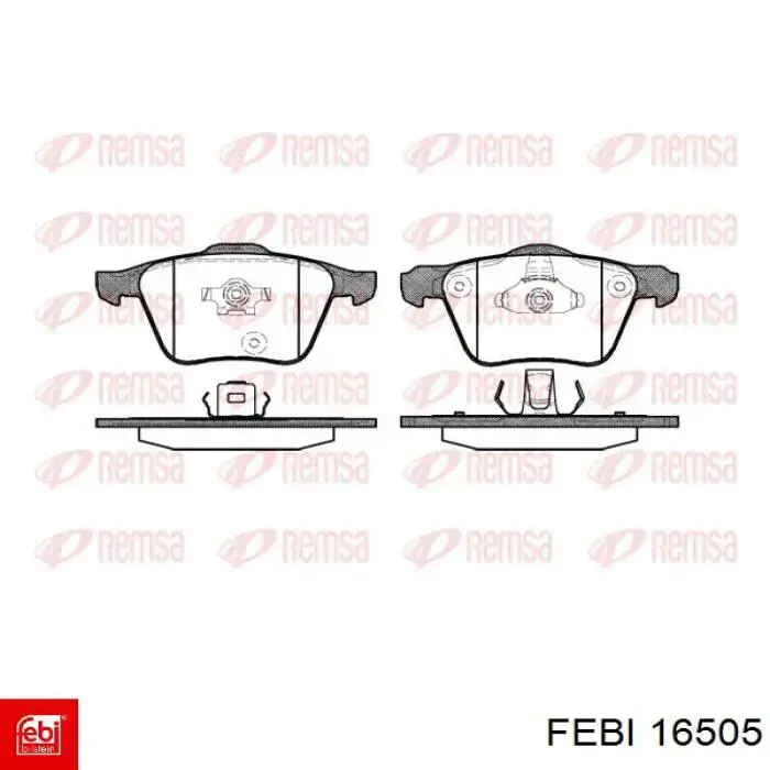 Comprar 16505 Febi Pastillas delanteras de freno