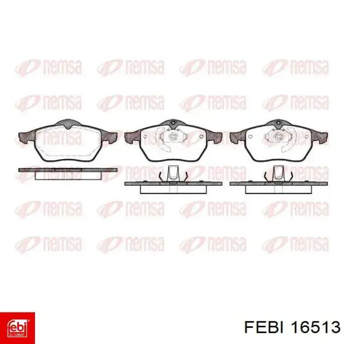 16513 Febi Pastillas delanteras