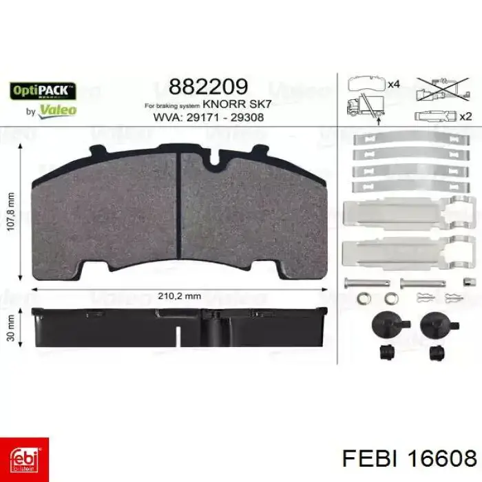 Comprar 882274 VALEO Pastillas de freno traseras
