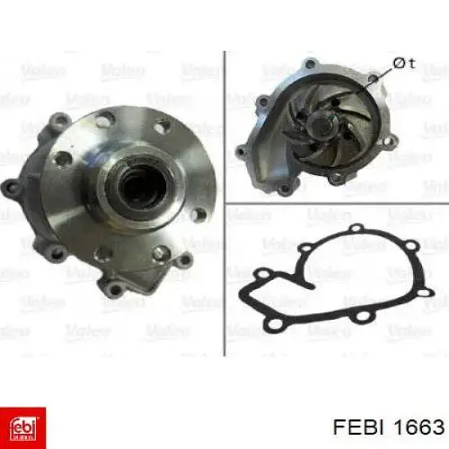 Comprar 1663 Febi Bomba de agua para motor