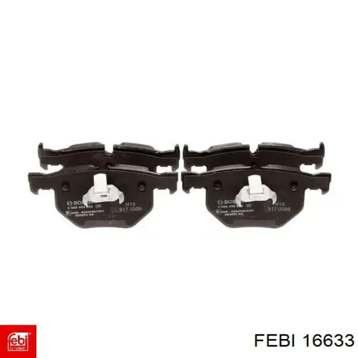 16633 Febi Pastillas freno traseras