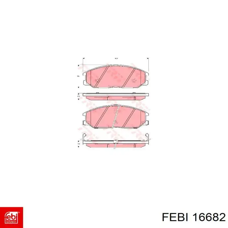 16682 Febi Pastillas delanteras