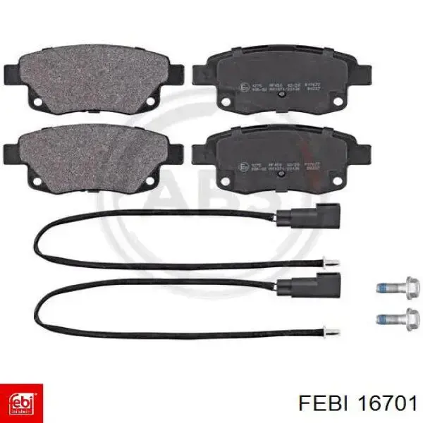 Pastillas de freno traseras 16701 Febi