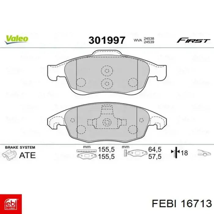 Pastillas de freno delanteras Citroen C4 UA