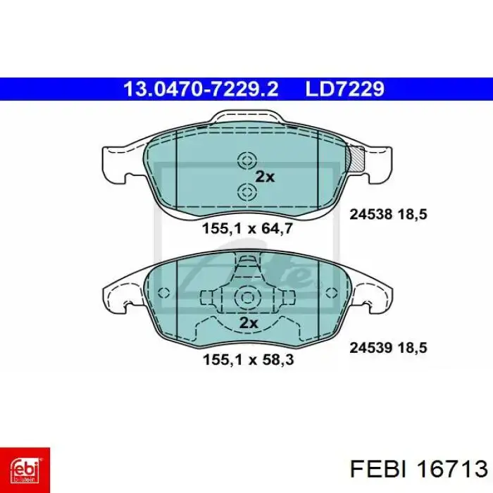 Pastillas de freno delanteras Citroen C4 UA