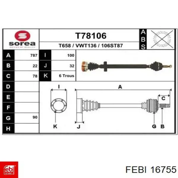 Pastillas traseras Febi 16755