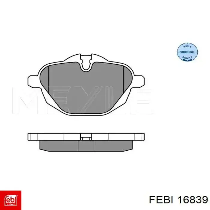 16839 Febi Pastillas freno traseras