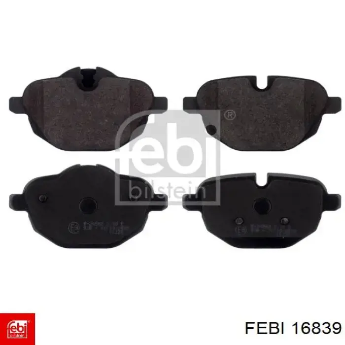 16839 Febi Pastillas freno traseras