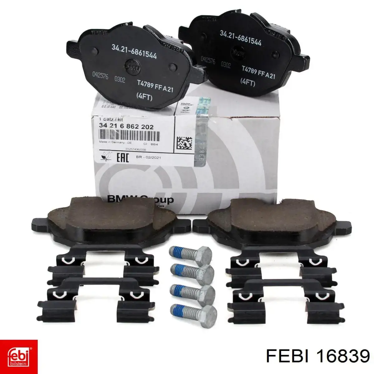 Pastillas de freno traseras 16839 Febi