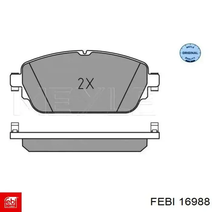 16988 Febi pastillas de freno delanteras