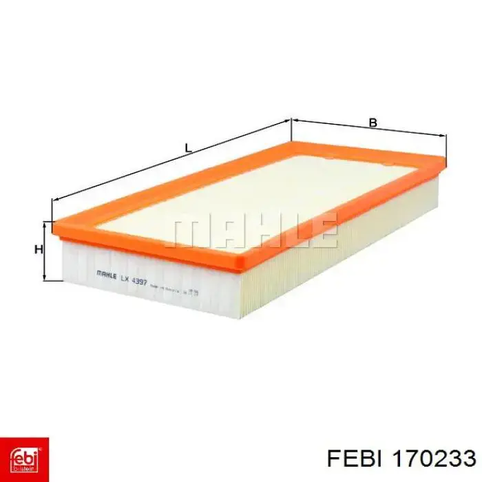El filtro de aire Febi 170233 precio, desde 14,72 EUR