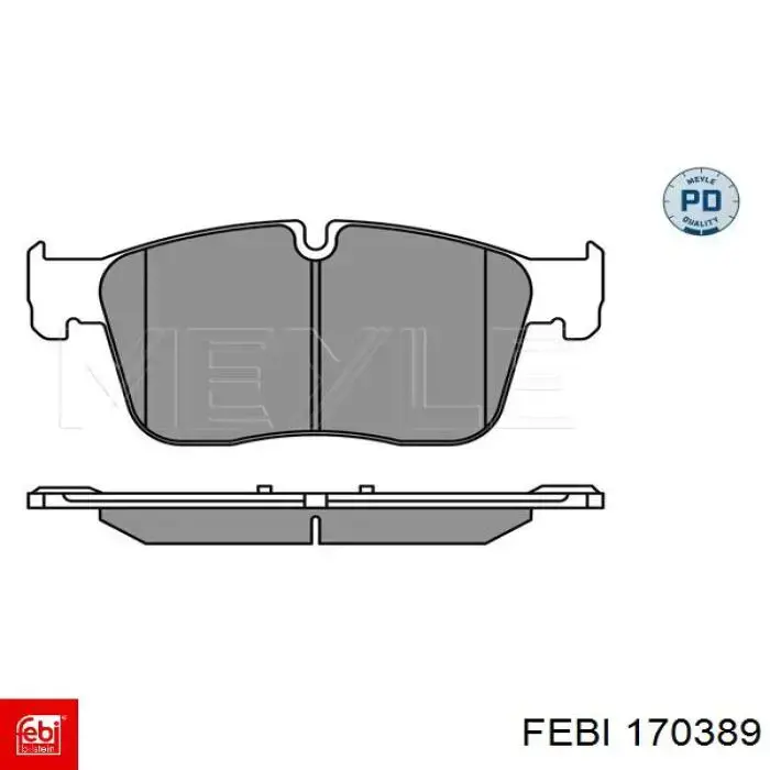 170389 Febi pastillas de freno delanteras