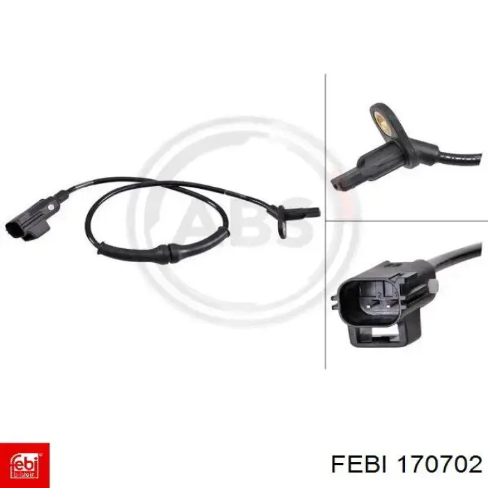 Sensor revoluciones de la rueda, trasero Febi 170702 precio, desde 35,59 EUR