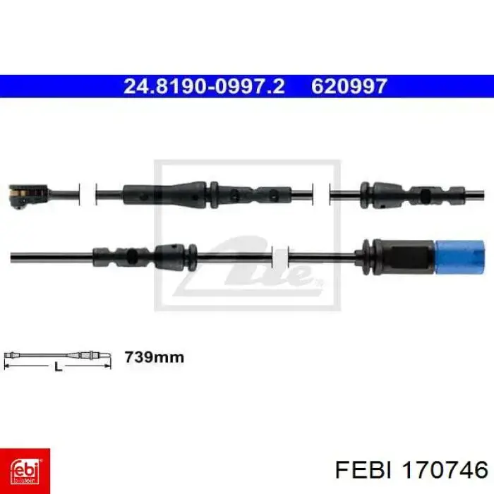 39808 ABS sensor abs trasero