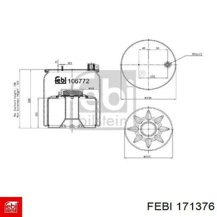 Comprar SP556122KP01 Sampa Otomotiv‏ Bolsa neumática del eje