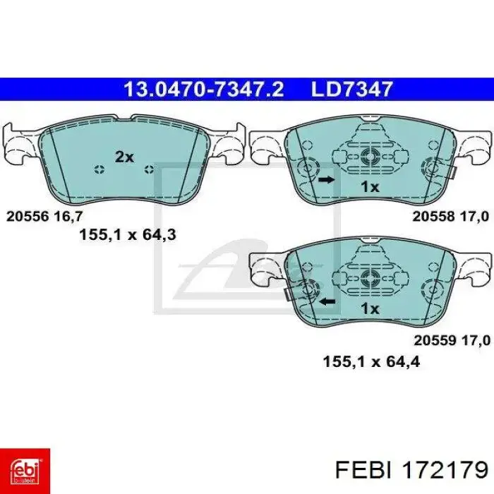 Pastillas de freno BPA180812 Open Parts
