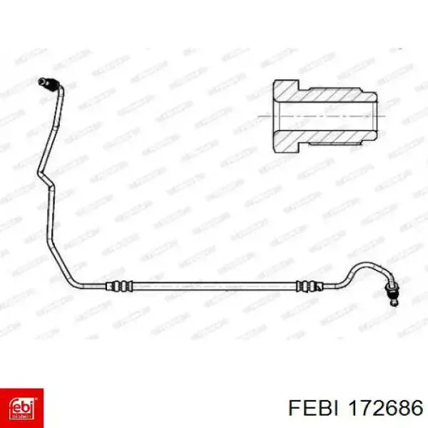 172686 Febi tubo flexible de frenos trasero derecho