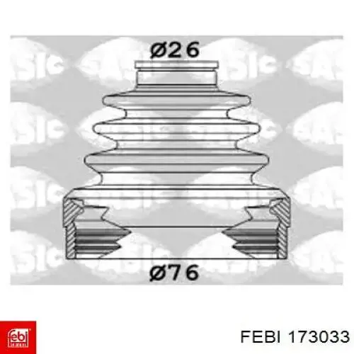 173033 Febi fuelle, árbol de transmisión delantero interior