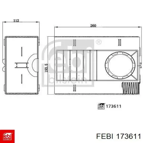 173611 Febi filtro de aire