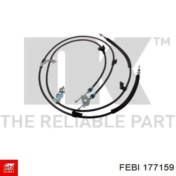 177159 Febi Cable de freno de mano trasero derecho/izquierdo