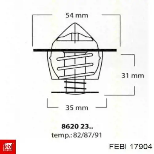 Termostato refrigerante Febi 17904