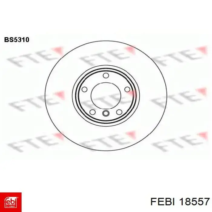 Disco de freno 18557 Febi
